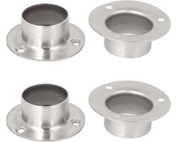 Sourcingmap® 4 kledingkast kledingstang spoorstangkop ondersteuning houder voor 32 mm dia tube