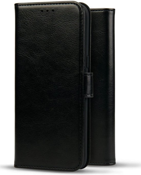 Étui 2 en 1 amovible Rosso Element adapté au Samsung Galaxy S24 | Portefeuille de Luxe | Couverture arrière et étui de livre | Porte-cartes | Noir