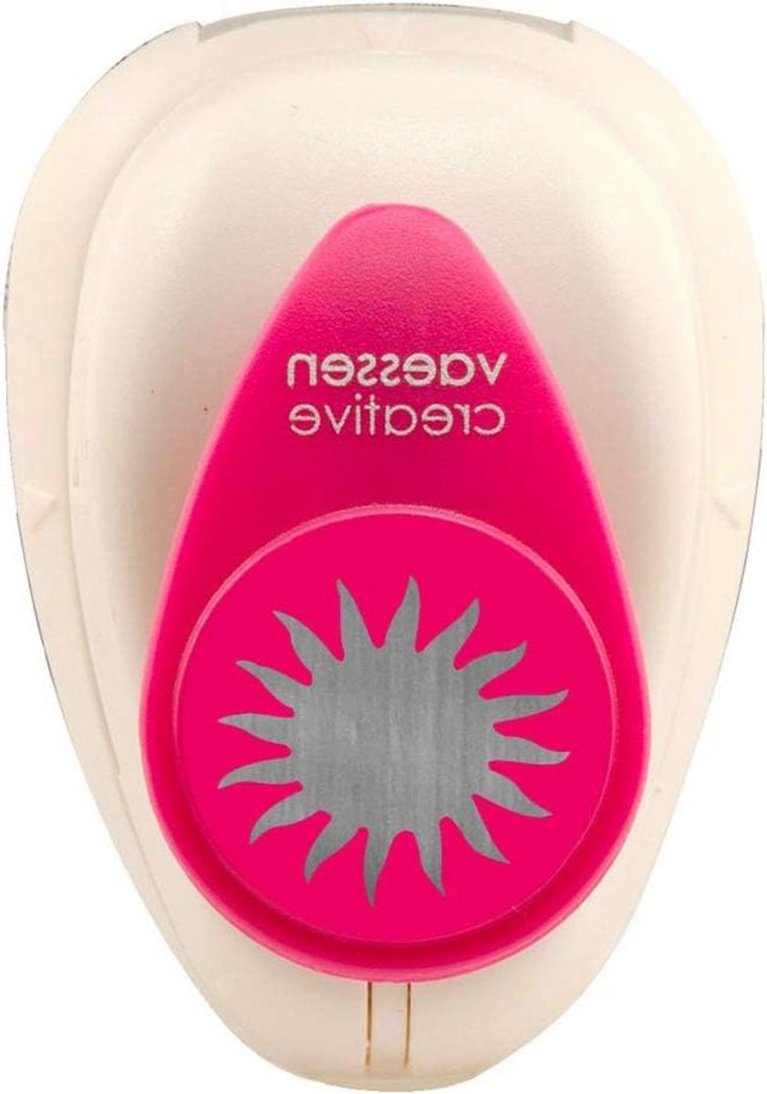 Vaessen Creative Knutselpapier Punch - Zon - 1,6 x 1,6 cm - Cirkelsnijder voor knutselen en kaarten maken
