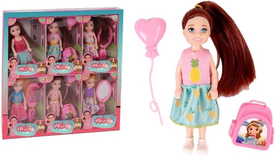 Mini Poppen Set - Mode Poppen - Kinderspeelgoed - 6 Poppen Inclusief - 13.5 cm - Roze van MINI — afbeelding 3