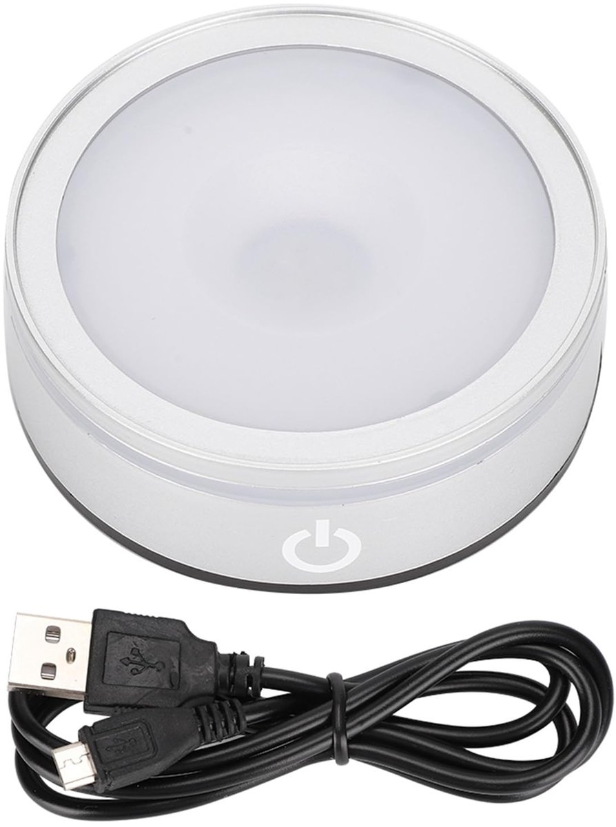 Allecto - Lichtbasis voor Kristallen en Acryl, Touch Switch Met Meerdere Verlichtingsmodi