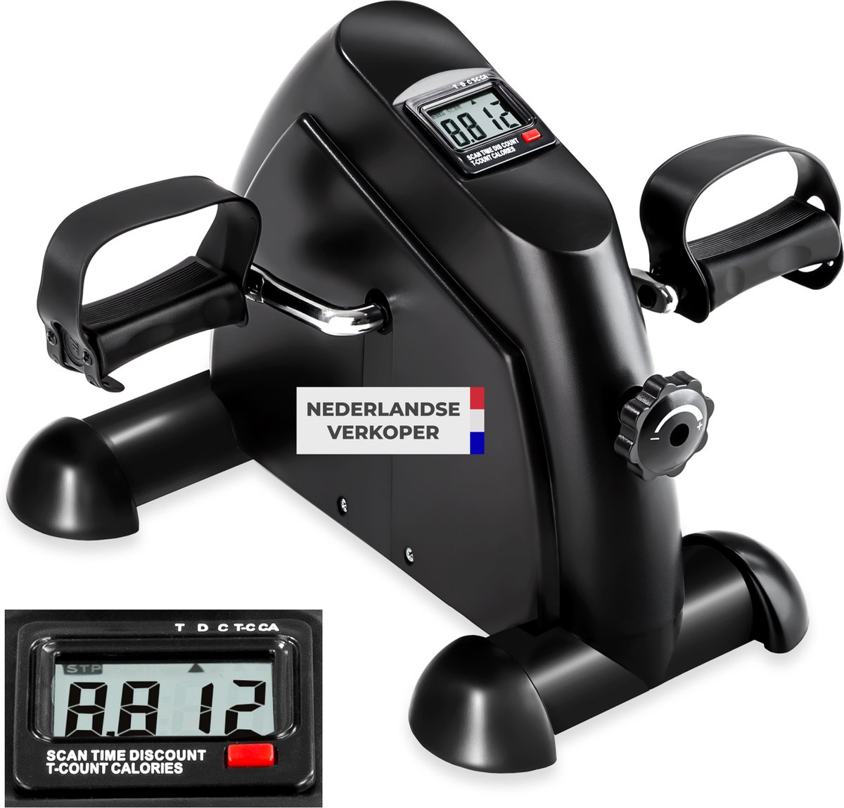 tectake® Stoelfiets - Bureaufiets - Hometrainer - Arm- en Beentrainer - LCD-Display met Computerfunctie - Veelzijdige Trainingsmogelijkheden