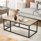 VOWNER Salontafel, woonkamertafel, stalen frame