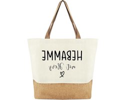 Tarklanda Jute Bag for Women, Fabric Bag, Gift for Women, Jute Cotton Bag, Shopping Bag, Gift for Women, Girlfriend, Retiree for Birthday, Party