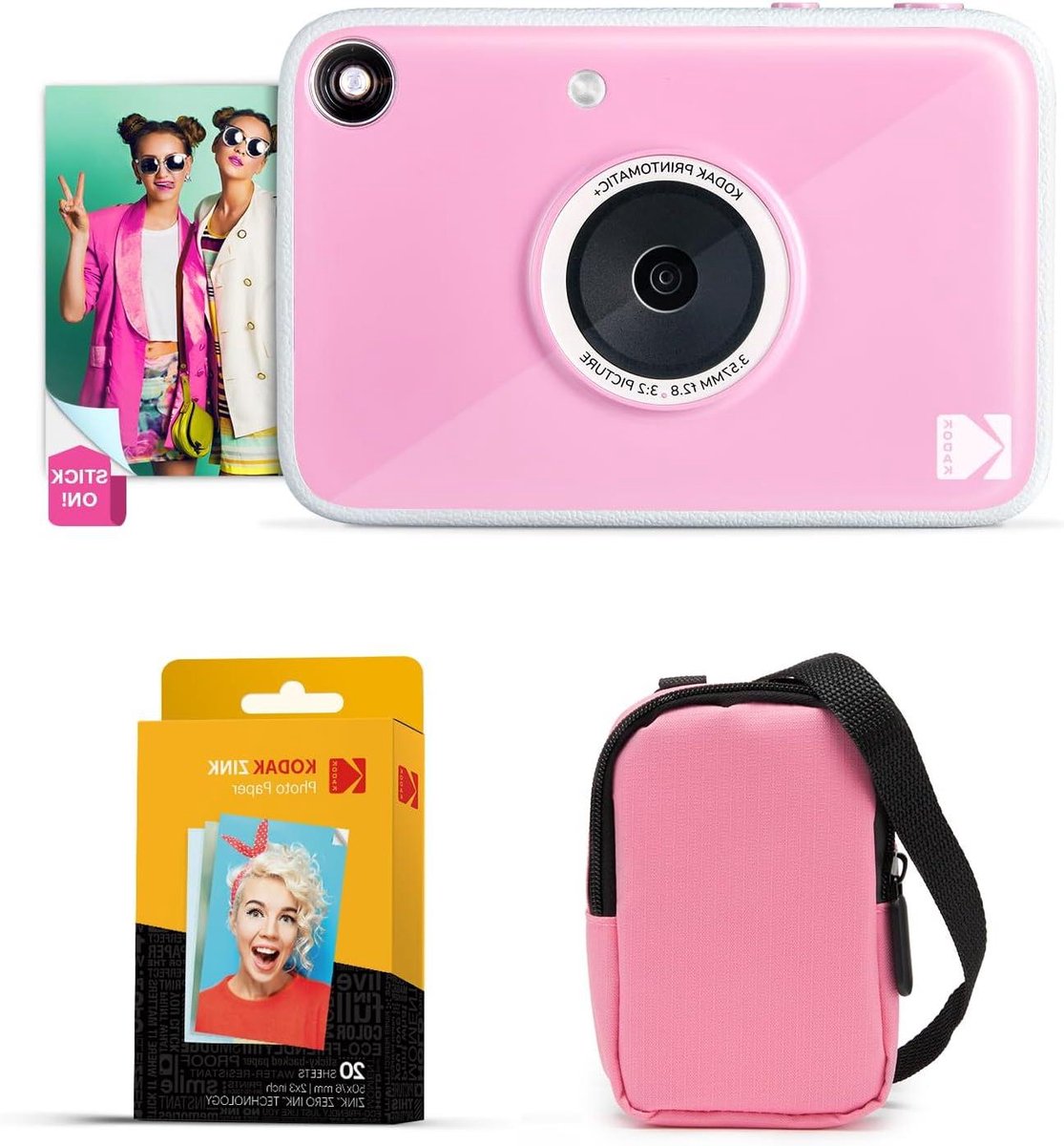 Directe Camera - Instant Camera - Foto's Printen - Inktloze Prints - Compact Ontwerp - Roze