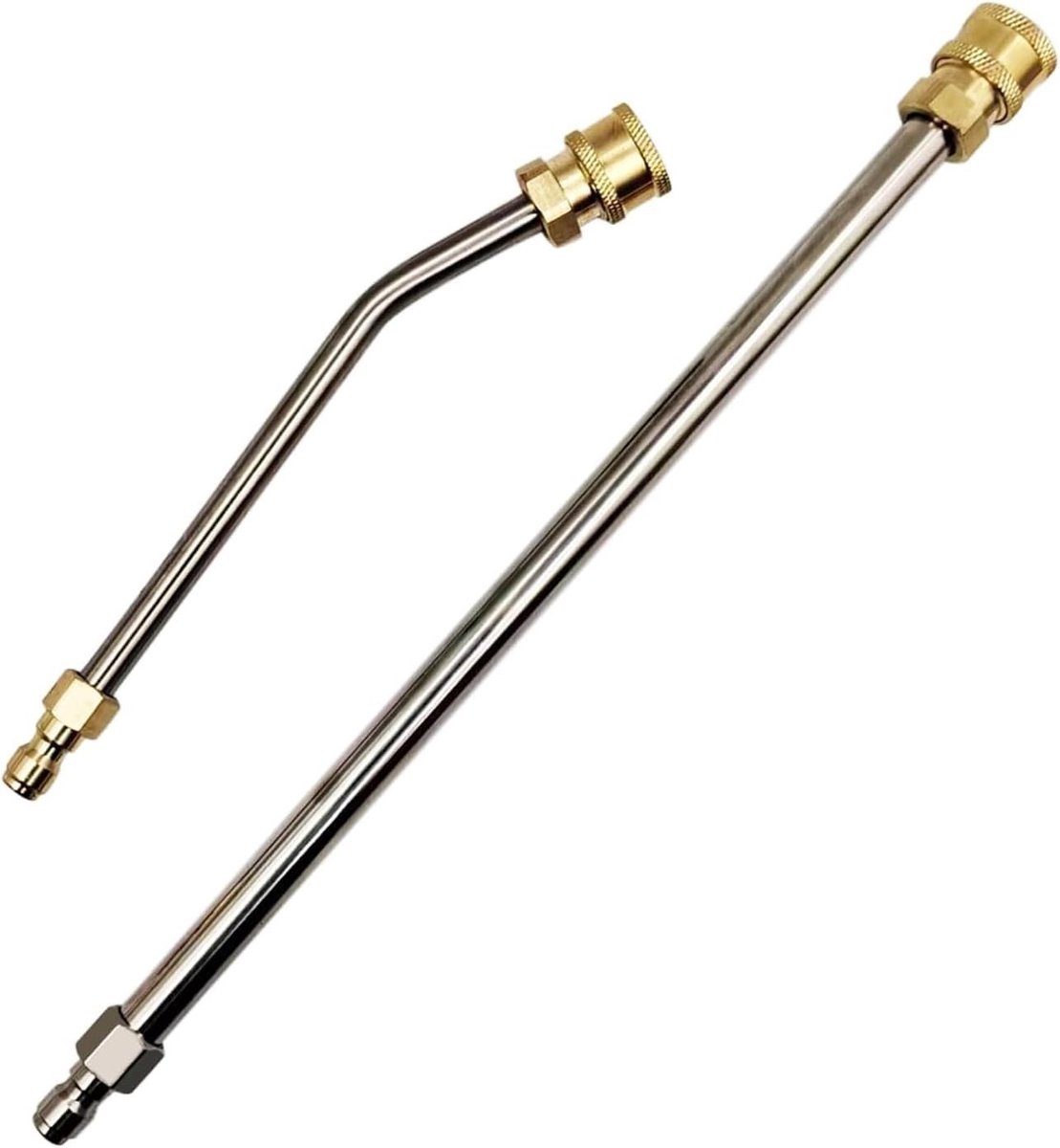 Dailygoods - Hogedrukreiniger verlengbuis - 30 graden gebogen stang - 35 cm + 22 cm - Verlengstuk voor moeilijk bereikbare plaatsen - Efficiënt reinig