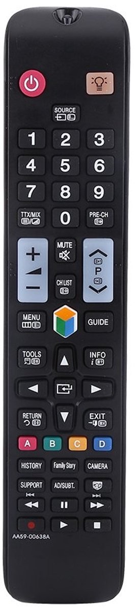 Dailygoods - Universele Afstandsbediening voor Smart TV - Toetsenbordafstandsbediening - Compact en Licht - Zwart - Geschikt voor LCD en LED TV - Gebr