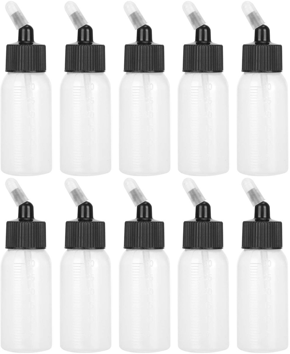 Elzusha - Airbrush-flessen - Set van 10 Potflessen - 30 Ml - Perfect voor Lichaamsbeschildering en Modellering - Herbruikbaar en Duurzaam