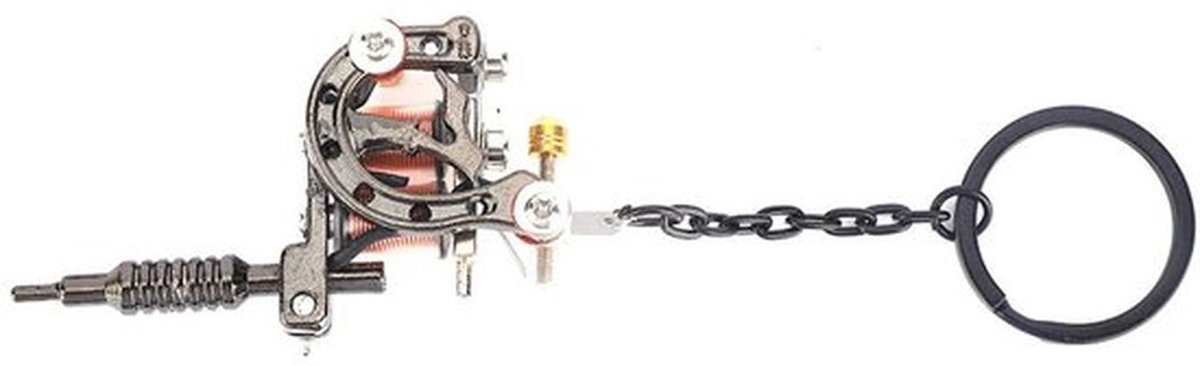 Mini Tattoo Gun Sleutelhanger, Tattoo Stencil Printer Tattoo Machine Sleutelhanger Draagbare Mini Tattoo Machine Tattoo Supply Sleutelhanger Hanger Ornament (Zwart), zwart, Klassiek