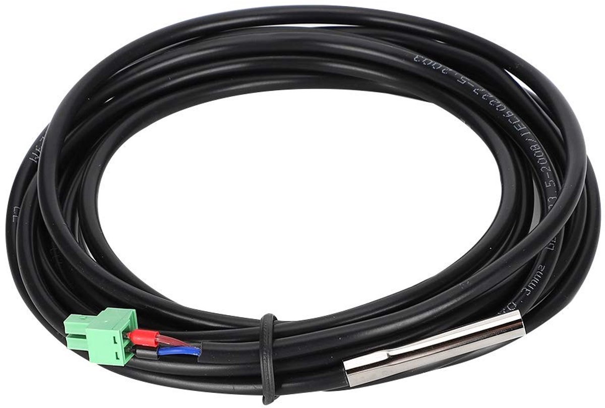 Dailygoods - Batterij Temperatuursensor - Temperatuursensor - Hoge nauwkeurigheid - Compact formaat - Geschikt voor Laadregelaar - Ideaal voor...