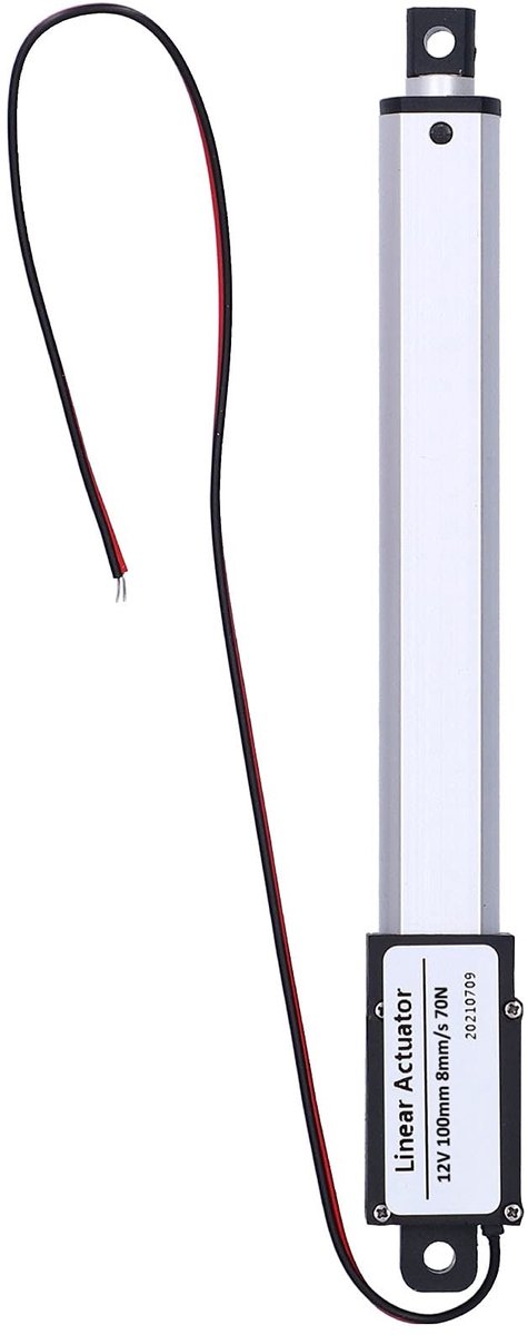Dailygoods - Lineaire actuator - Geluidsarm - 100 mm - Elektrische mini-actuator - 12 V - Geschikt voor industriële landbouw - Actuatoren voor lineair