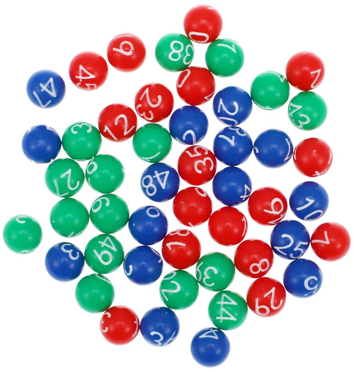 Elzusha - Mini Speelballen - Bingo Ballen - Grappig en Levendig - 0,8 cm - Tafeltennis Ballen - Geschikt voor Kinderen en Volwassenen - 49 Stuks