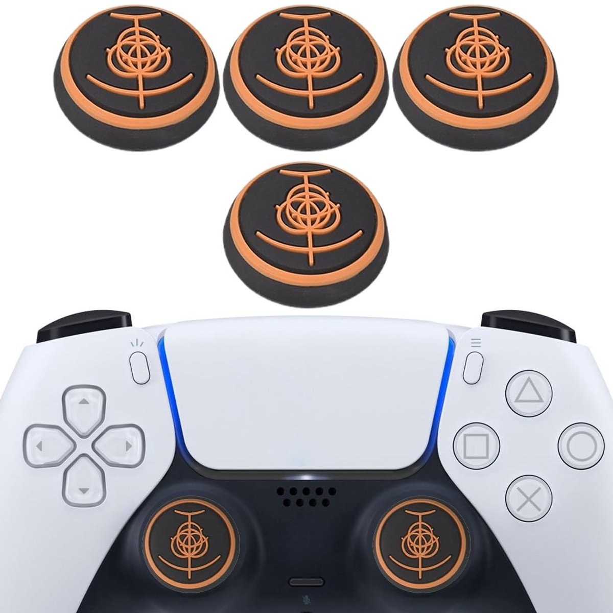 Jhubersproducts - siliconen keycaps - PS5 controller - verbeterde grip - 4 stuks - PS4 Xbox 360 - voor gamers - voor consoles