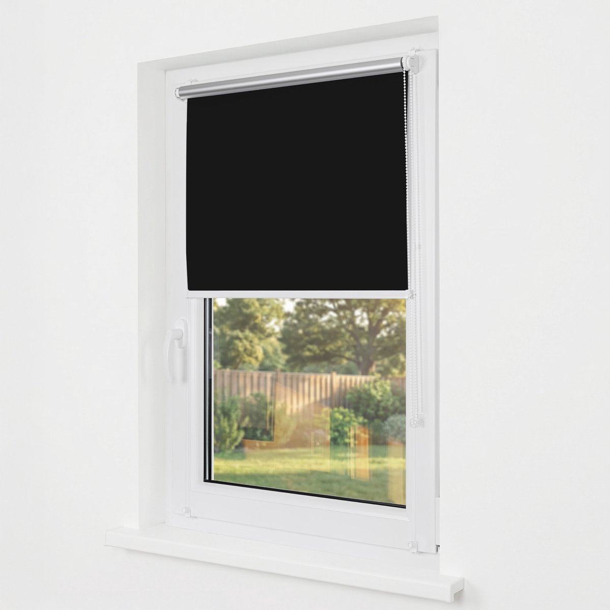 Estika Klemmfix thermo rolgordijn zonder boren 115x220 cm zwart verduisterend
