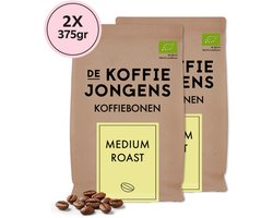 De Koffiejongens - Medium Roast - 100% biologische koffiebonen - 2x 375 gram