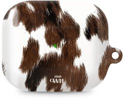 xoxo Wildhearts hoesje geschikt voor AirPods Pro 3 - Midnight Rodeo - Ook als telefoonhoesje verkrijgbaar - schokbestendige case - koptelefoonhoes - Hoesje met dierenprint - Stier - Bruin / Beige