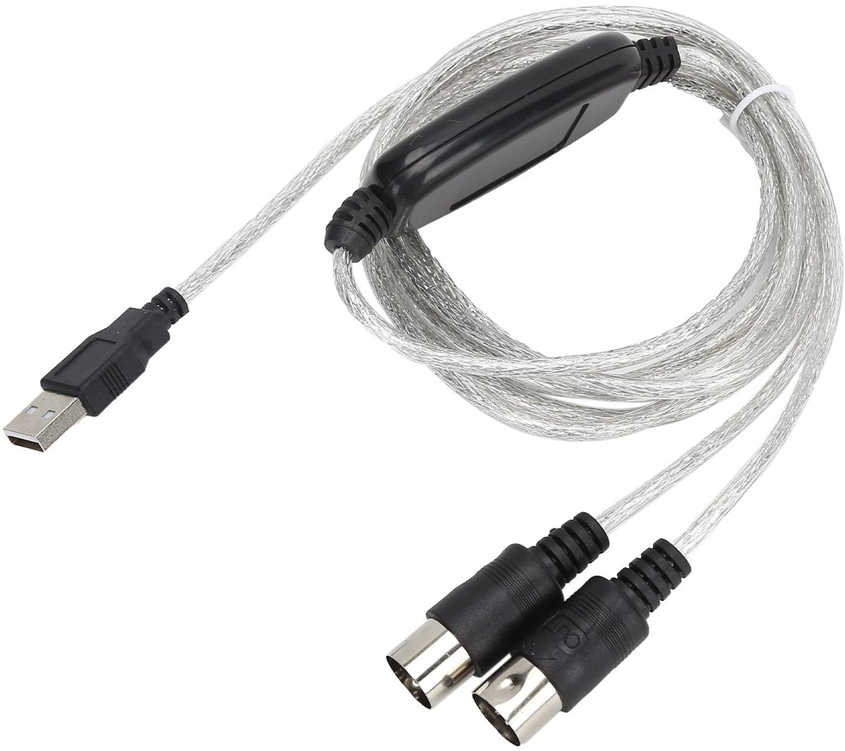 Livia home - MIDI-kabel - MIDI-naar-USB-snoeradapter - Digitale MIDI-interface - 2 Meter - LED - Geschikt voor XP OS X Win7 - Elektronisch