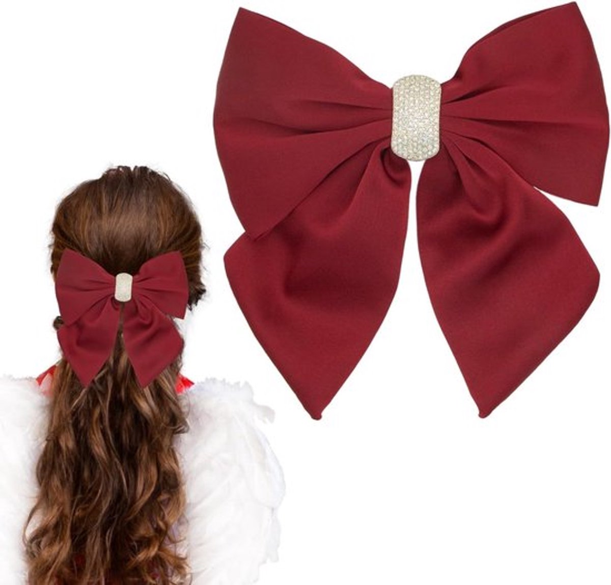 Rode Strik Haarspeldjes Kerst - Haaraccessoires Vrouwen Meisjes - Verjaardagsfeest cadeaus