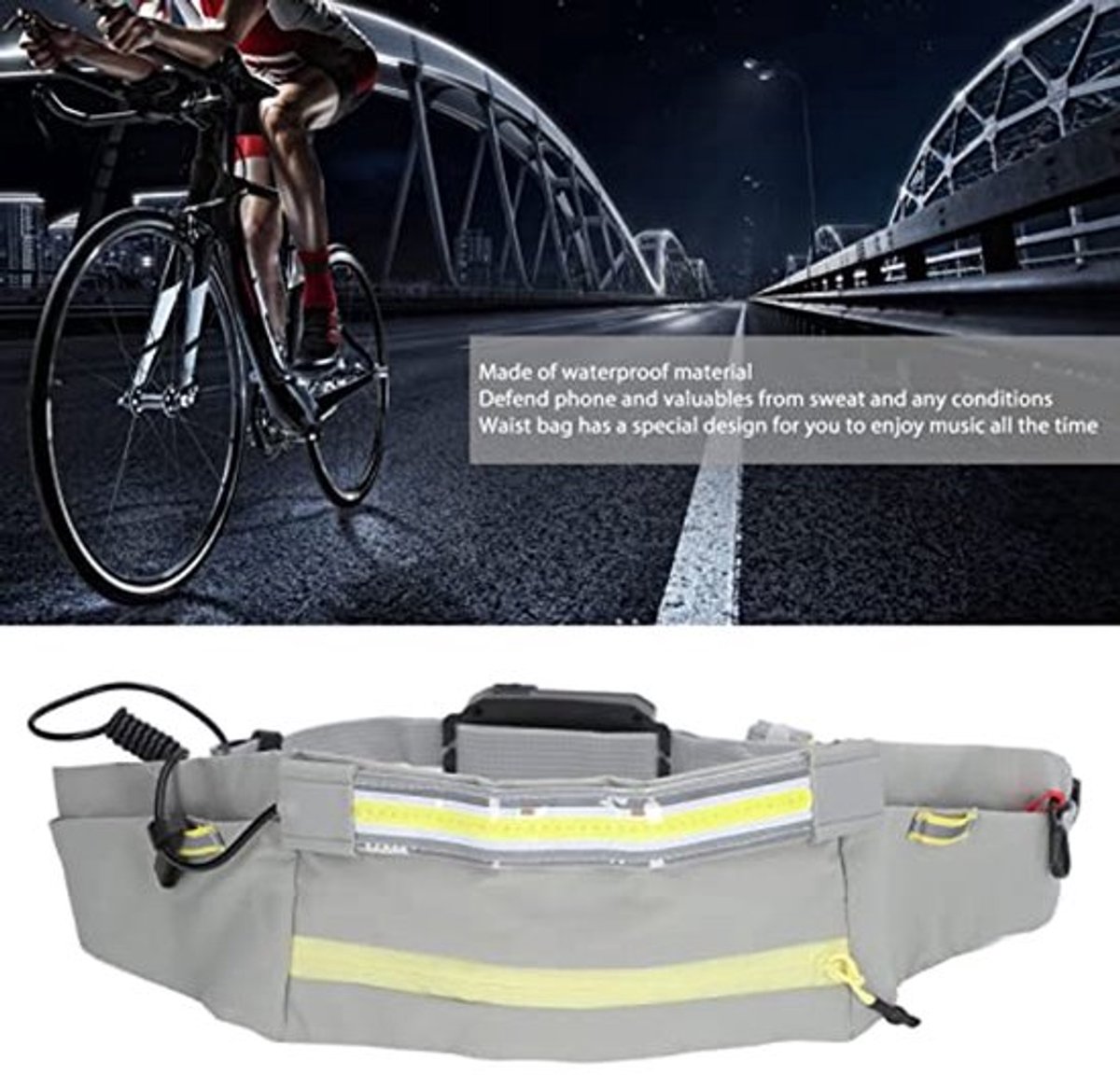 COB-riemlicht 5 Standen Draagbaar Licht Looplichten Waterdicht Ademend LED-reflecterende Riemriem Voor Nachtelijk Wandelen Vissen