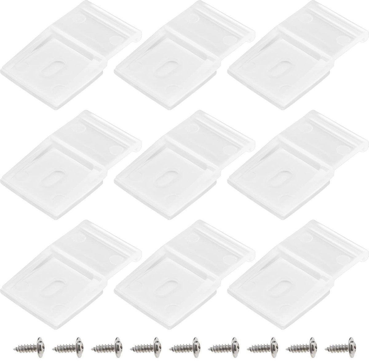 Zeynomax - Lichtstripclips - Montageclips voor LED-lampjes - Sterke bevestiging - Doorzichtig - Voor kasten en kantoor - 50 stuks