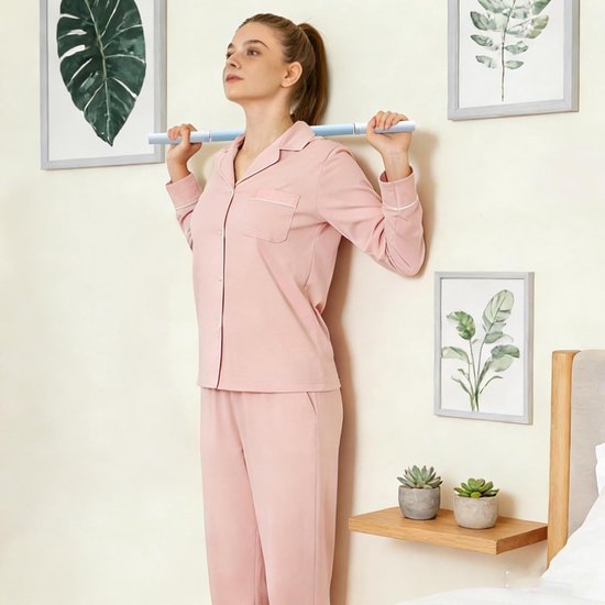 Yoga Stick - Stretching Hulpmiddel - Lichaamscorrectie - Ergonomisch Ontwerp - 45 cm - Blauw — afbeelding 5