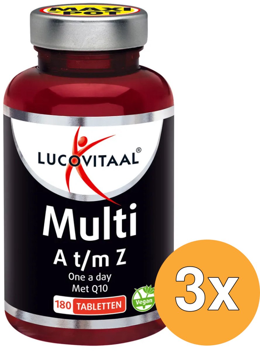 3x Lucovitaal Multi A-Z (180 tabletten)