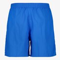 Dos d'un short de bain bleu vif avec ceinture élastique.