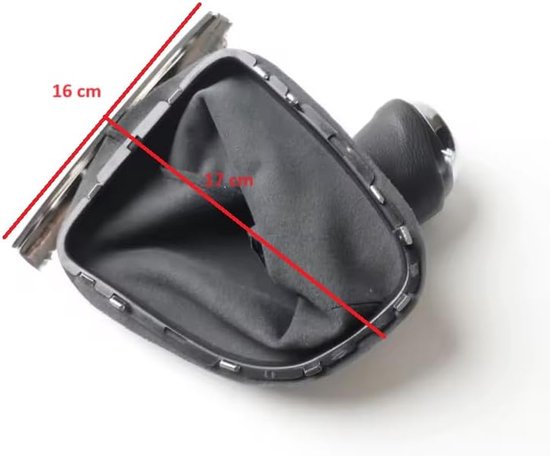 Schakelpook Set - Pookhoes en Ring - Auto Interieur Vernieuwen - Specifieke Pasvorm - 6 Versnellingen - Gepolijst Chroom van Merkloos — afbeelding 3