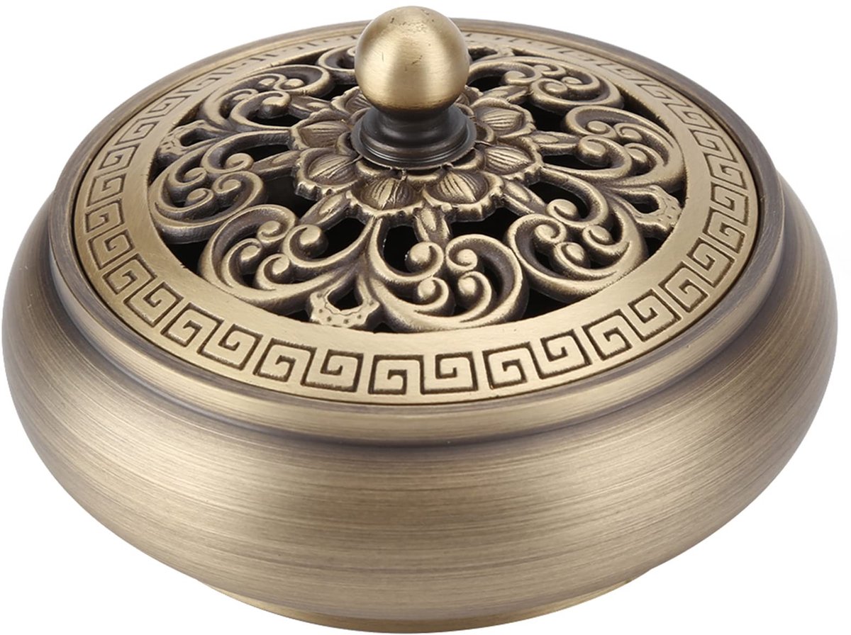 Golden crown - Koperen Wierookbrander - Ambachtelijke Decoratie - Duurzaam voor Huisdecoratie - Bronze - Wierookhouder - Geschikt voor elke ruimte - K