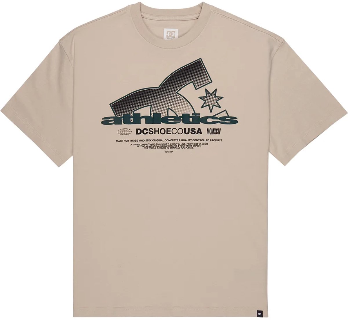 Dc Shoes Slathletic T-shirt Met Korte Mouwen S Man Oatmeal