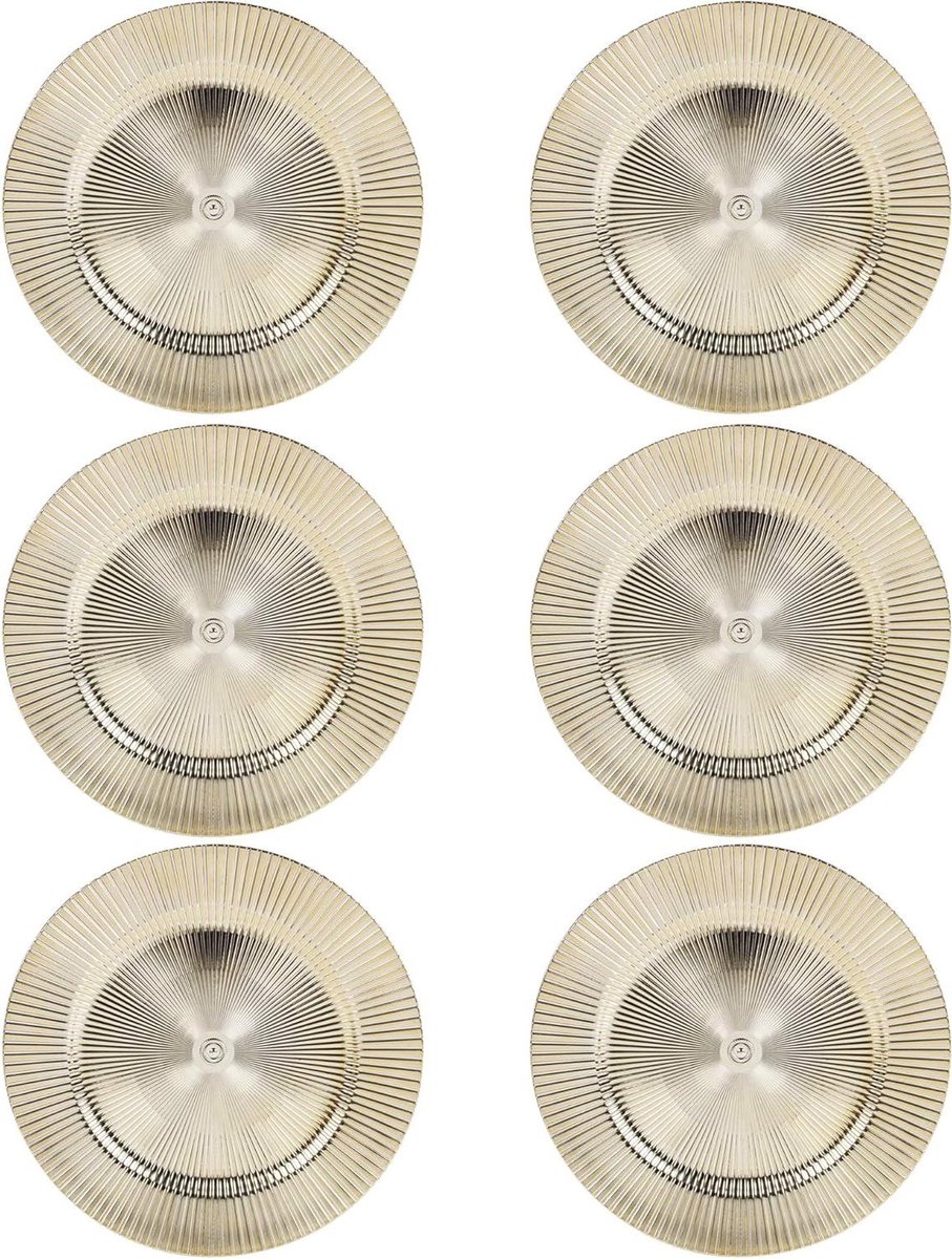 Lader Borden - Onderborden - Kersttafel Aankleden - Starburst Patroon - 33 cm - Goud
