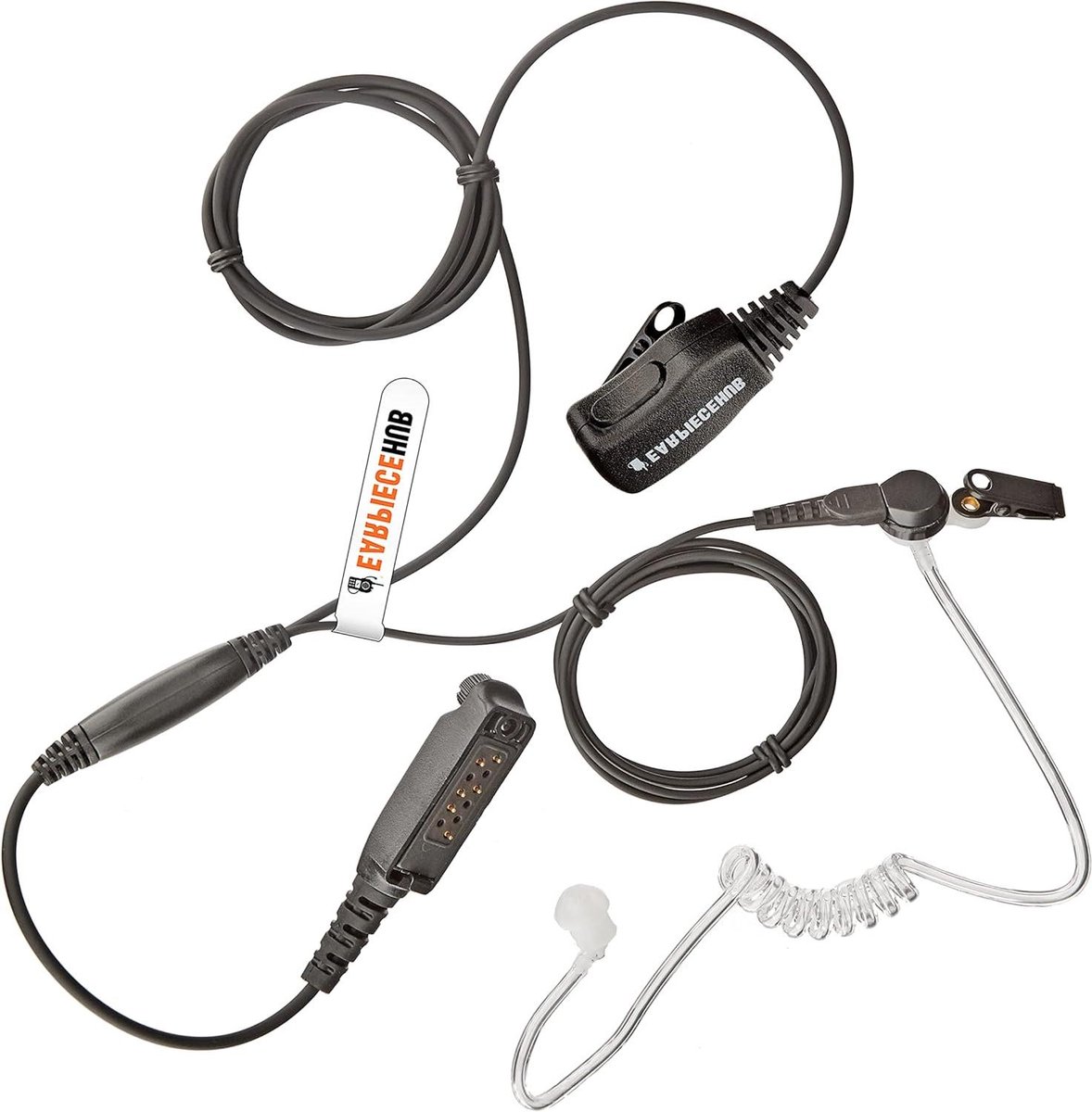 Akoestisch Oorstuk - Oortje Headset - Communicatie Radio - Met PTT Microfoon - Multipin - Zwart