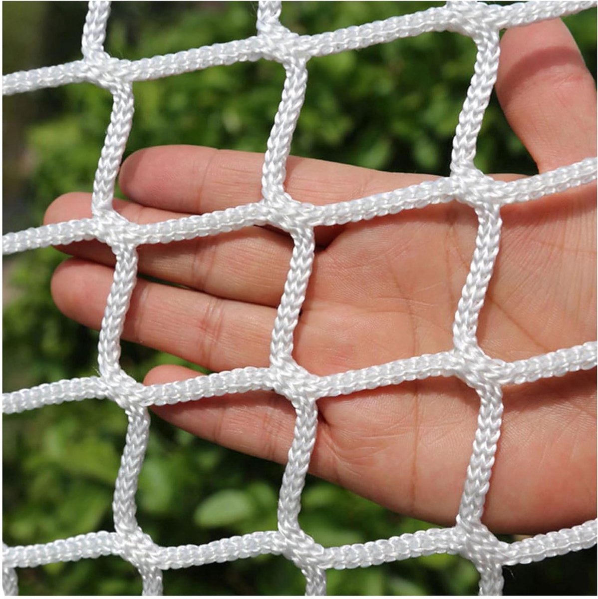 Veiligheidsnet - Kindernet Balkon - Valbeveiliging Kinderen - Knooploos Polyester - 1 x 1 Meter - Wit