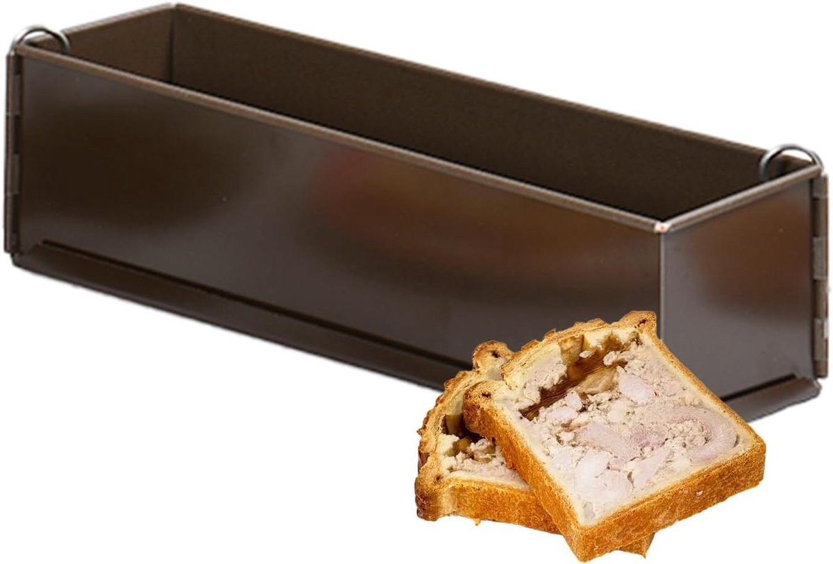 Bakvorm Rechthoekig - Taartvorm Pate - Maken van Pate - Afneembare onderkant - 40 x 80 cm - Zwart
