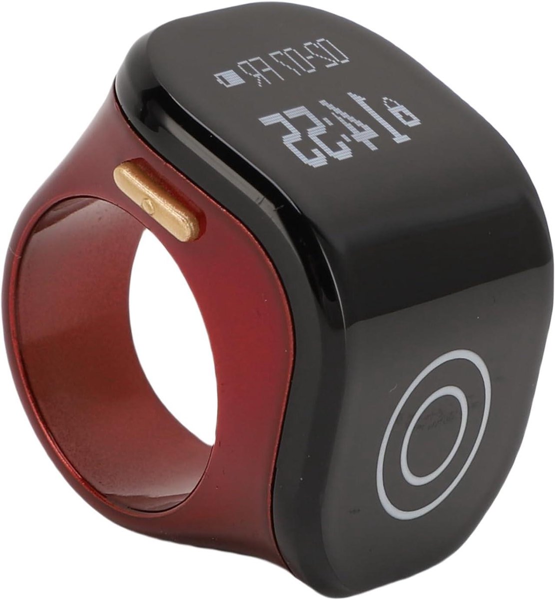 Slimme Tasbih Tellerring - Digitale Gebedsring Moslim - Nauwkeurig Tellen - Groot LCD-display - 20 Mm - Rood