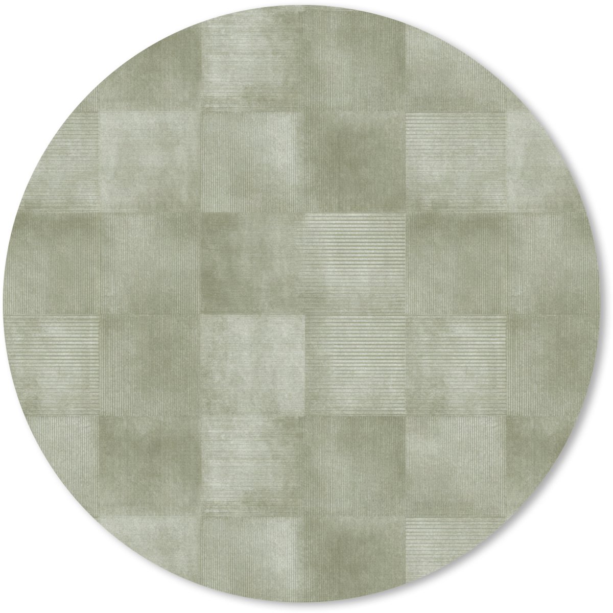 Muismat rond 30x30 cm - Mousepad Vlakken - Rustiek - Groen - Ronde muismatten