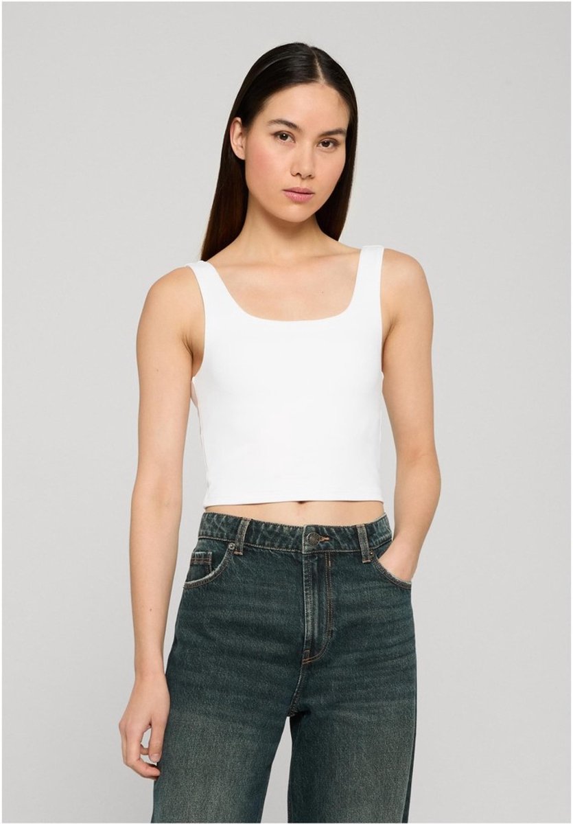 Urban Classics Cropped Polyamide Mouwloze top S Wit
