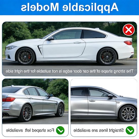 Deurrandbeschermers voor auto - 8 stuks - transparant - eenvoudig te installeren - bescherming tegen krassen - geschikt voor auto's, SUV's en vrachtwagens van Merkloos — afbeelding 3
