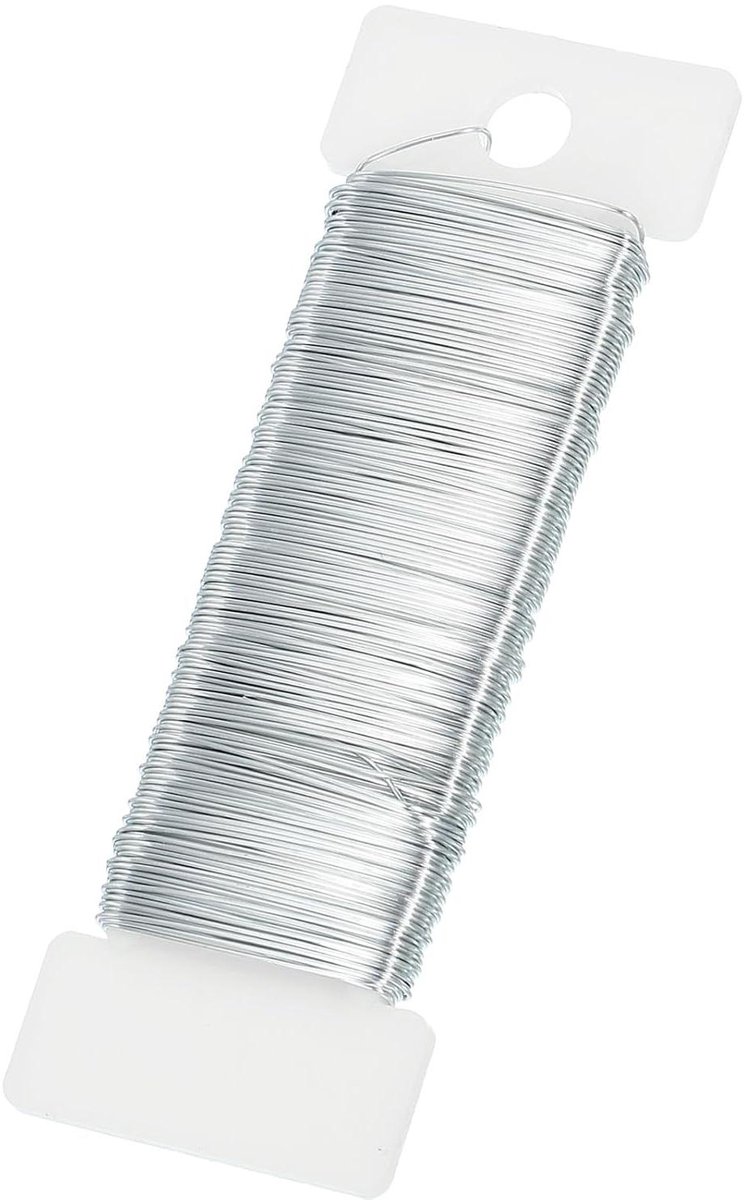 Bloemendraad Flexibel - Knutseldraad Metaal - Bloemstukken Maken - Gemakkelijk Buigbaar - 35 Meter - Zilver