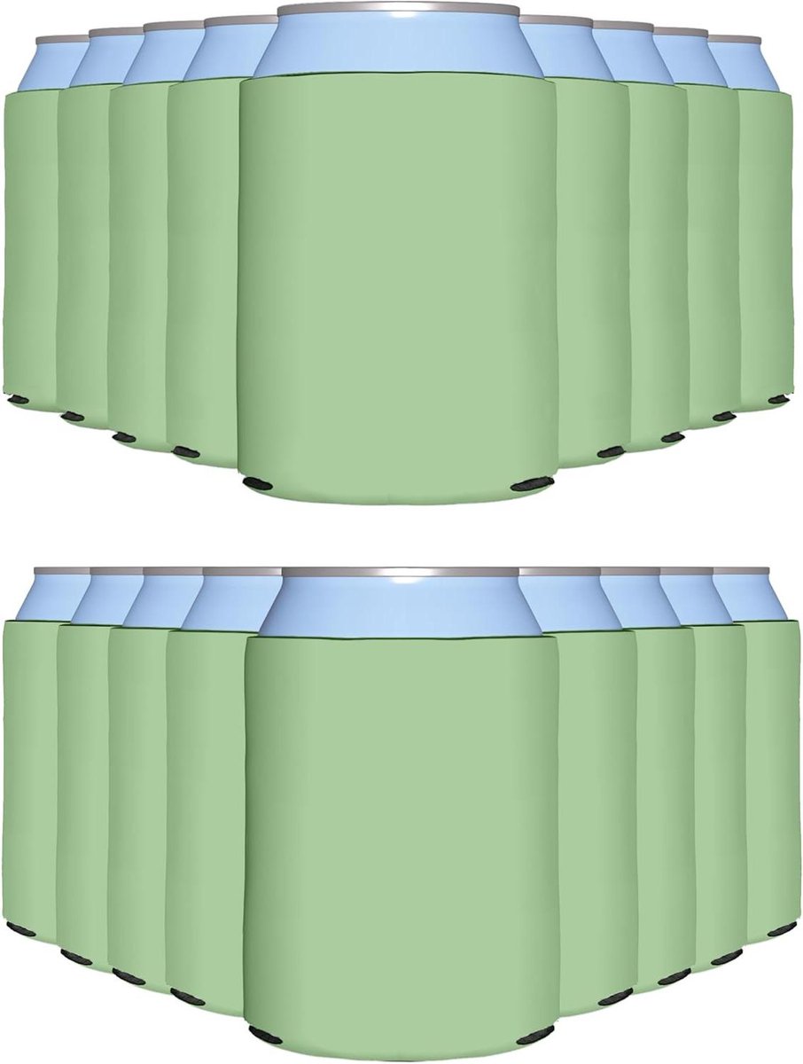 Blanke Can Sleeves - Drink Houders - Drank Koel Houden - Sublimatie Klaar - 100 Stuks - Mint