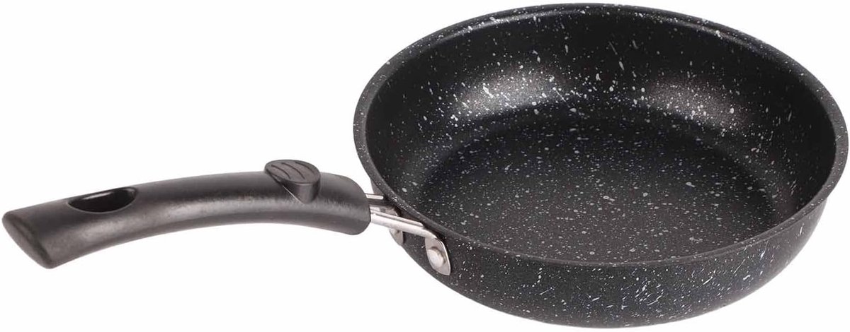 Koekenpan Antiaanbakpan Grillpan Dagelijks Koken Snelle Gelijkmatige Warmte 18 cm Diameter Zwart