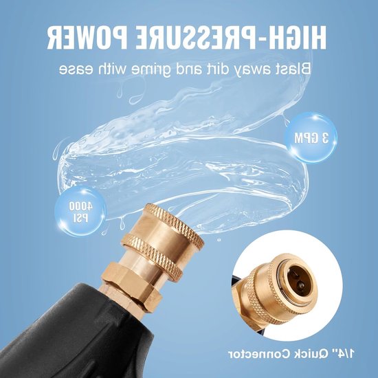 Hogedrukreiniger Auto - Hogedrukspuit - Terrasreiniger - Hoge Drukspuit - Hogedruk Spuit van Aquaverde — afbeelding 4