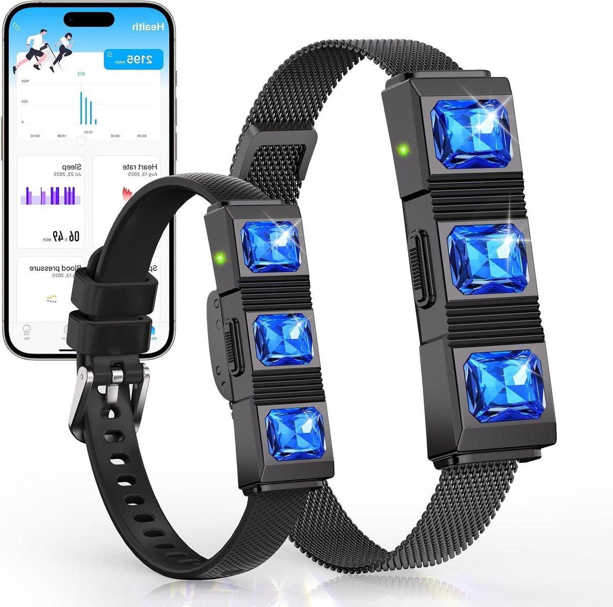 Fitness Tracker - Activity Monitor - Gezondheid bijhouden - Lange batterijduur - 30 dagen - Zwart