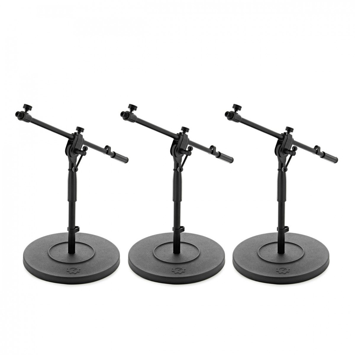 G4M Kort Telescopisch Microfoonstatief met Gegoten Basis, 3 Stuks