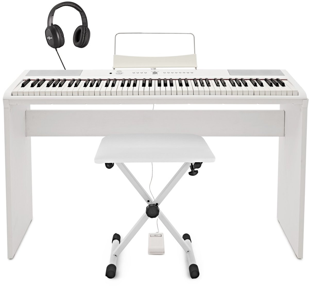 SDP-2 Stage Piano van Gear4music + Compleet Pakket, Wit