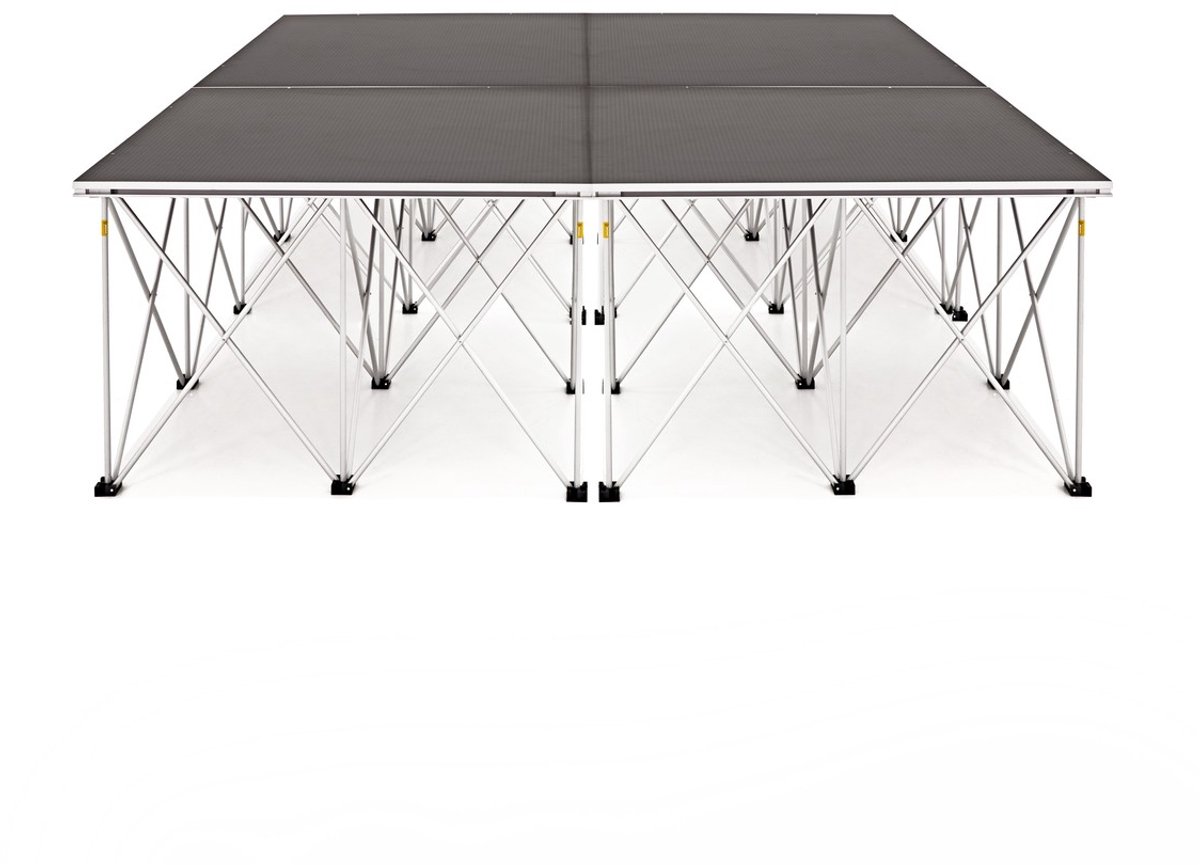 2 m x 2 m Draagbaar Podiumkit van Gear4music, 60 cm
