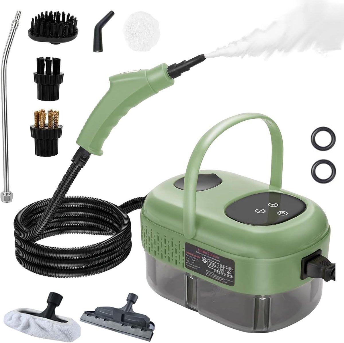 Krachtige Stoomreiniger - Draagbare Reiniger - Hygiënisch Reinigen - Grote Tankcapaciteit - 2500 Watt - Groen
