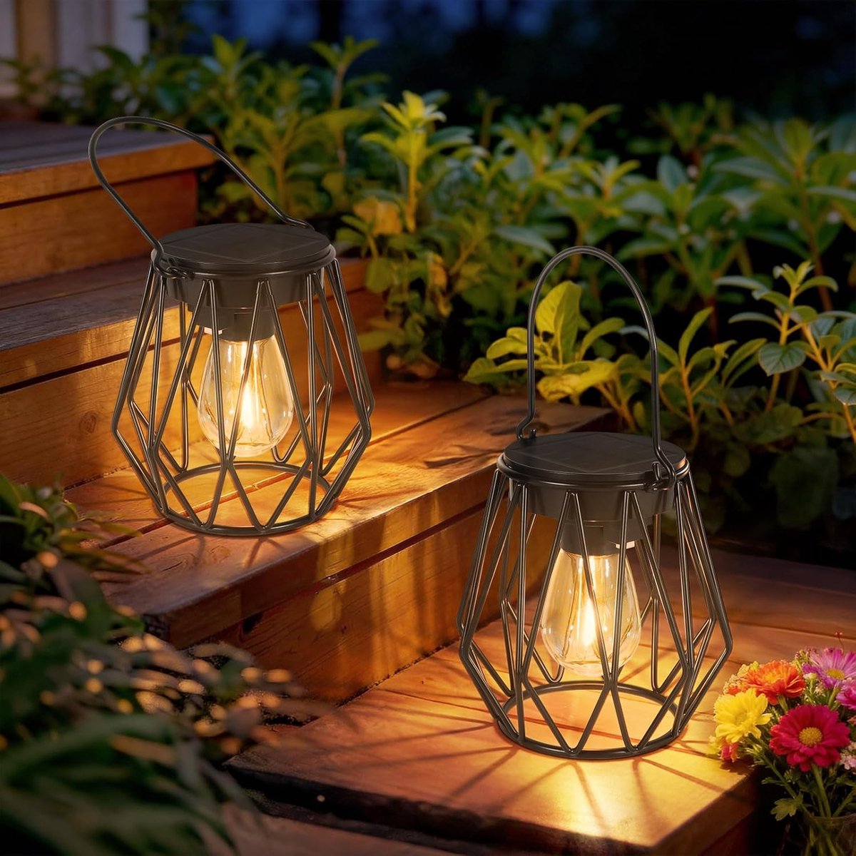 Zonne-energie Lantaarn - Buitenlamp Decoratie - Tuin Verlichting - Diamantvorm Design - 22