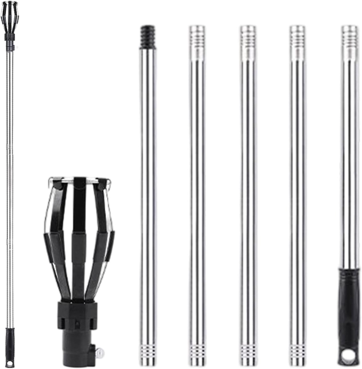 Gloeilamp Vervanger - Lamp Verwisselaar - Onderhoud Verlichting - Uittrekbaar Roestvrij Staal - Ca 40 cm