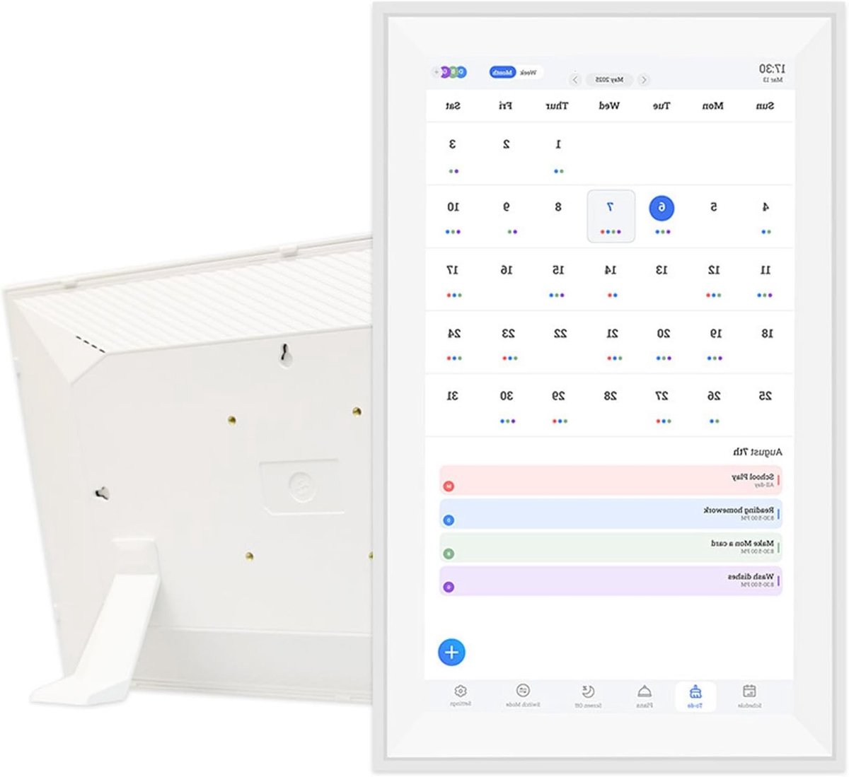 Slimme Digitale Kalender en Takenlijst 15.6 Inch met 1080p Touchscreen, WiFi Wandplanner voor Gezinsplanning en Cloud Foto's